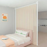 Large Room Divider Panel Privacy Partition Divider Screen Rod 1.1-3m Adjustable