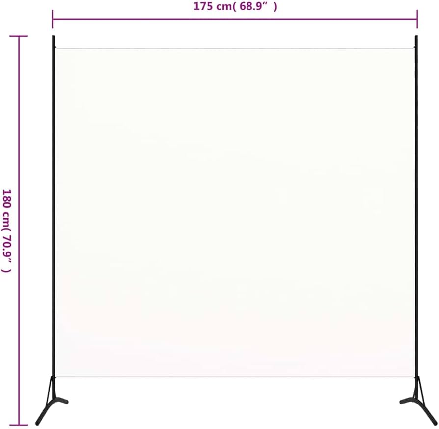 Modern Fabric Room Divider -175x180 cm, Lightweight, Foldable Design, Privacy Screen, Easy to Assemble, Indoor Use