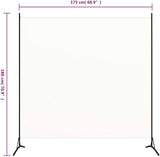 Modern Fabric Room Divider -175x180 cm, Lightweight, Foldable Design, Privacy Screen, Easy to Assemble, Indoor Use