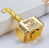 Superhero Battle Hammer Fidget Hand Spinner Metal The Mighty Mjolnir Fingertip Keychain Toy Stress Relief Toys For Kids Gifts