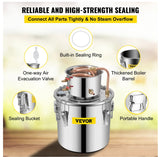 Alcohol Distiller Water Wine Home Copper Boiler Moonshine Still 12L 3Gal