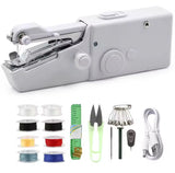 Portable Mini Electric Sewing Machine Handheld Sewing Machine with Bobbin for Needlework Handwork Home Travel