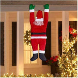 Christmas Hanging SANTA suit from on the Gutter Roof Outdoor Decoration Big 5FT