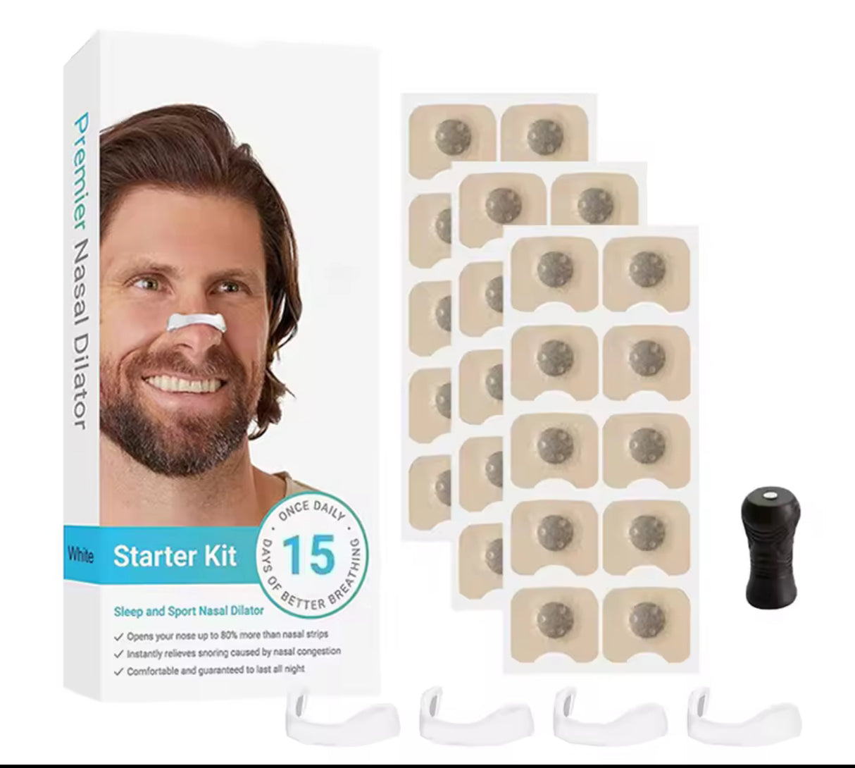 Magnetic Nose Strip, Anti Snoring Magnetic Nasal Strips, Boost Oxygen & Improve Sleep