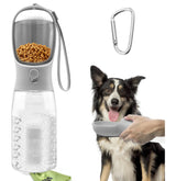 Portable Dog Water Bottle 20oz Dog Water Dispenser with Food Container & Poop Bag HolderBPA-Free Food Grade Leak Proof Dog Cat Travel Drink Bottle Bowl Pet Outdoor Drinking Cup Dog Gift