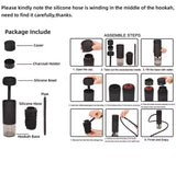 Portable Car Smoker Hookah Set with Ceramic Tobacco Bowl Cigarette Holder Luxury Shisha Smoking Accessories