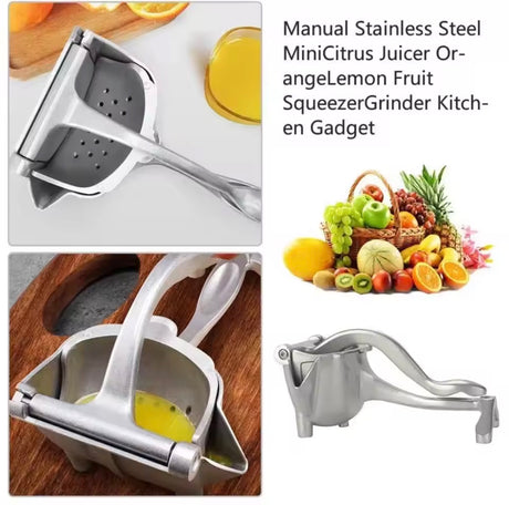 Manual Juicer, Fruit Juice Squeezer, Detachable Heavy Duty Easy Manual Citrus Squeezer Press Juicer Extractor Tool, Aluminum