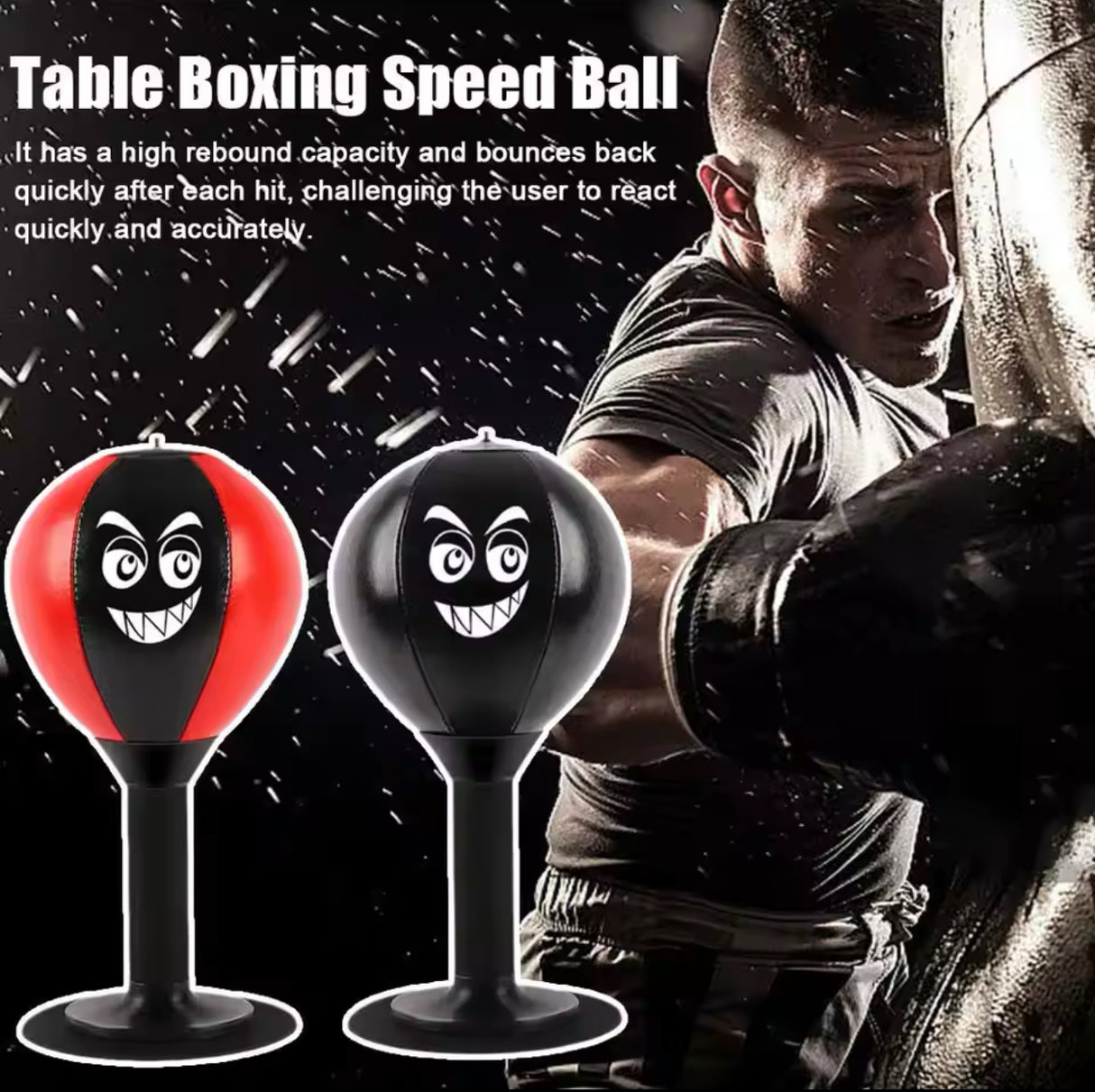 Desktop Boxing Speed Ball Punching Bag Stress Buster With Suction Cup Desk Table Boxing Punch Ball Suction Cup Reduce Tension