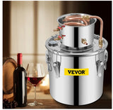 Alcohol Distiller Water Wine Home Copper Boiler Moonshine Still 12L 3Gal