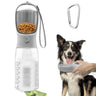 Portable Dog Water Bottle 20oz Dog Water Dispenser with Food Container & Poop Bag HolderBPA-Free Food Grade Leak Proof Dog Cat Travel Drink Bottle Bowl Pet Outdoor Drinking Cup Dog Gift