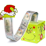 Christmas Gifts for Party Christmas Money Holders for Cash with 100 pcs Transparent Bags Merry Christmas Party Favor Christmas Money Pull Pouch for Kids Adults