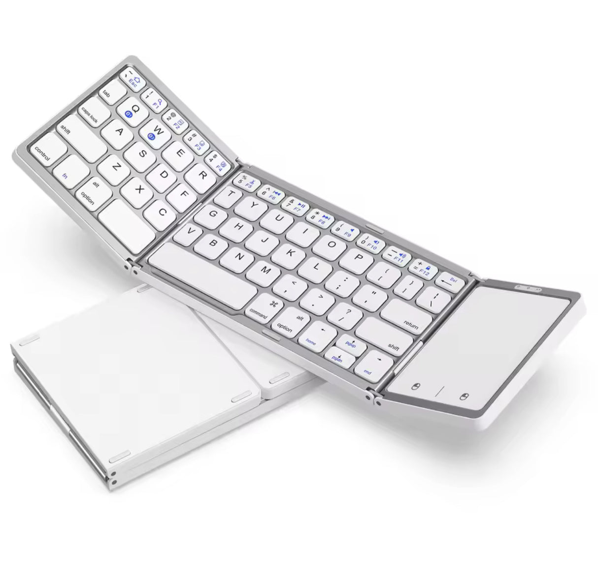 Foldable Wireless Bluetooth Keyboard Rechargeable Portable for PC Mac Smartphone Windows iOS Android