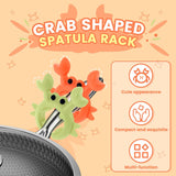 12 Pcs Crab Spatula Rack, Silicone Crab Spatula Rest, Multifunctional Crab Spatula Holder, Heat Resistant Utensil Holder, Creative Spoon Holder, Cute Steam Releaser for Stove Top Kitchen