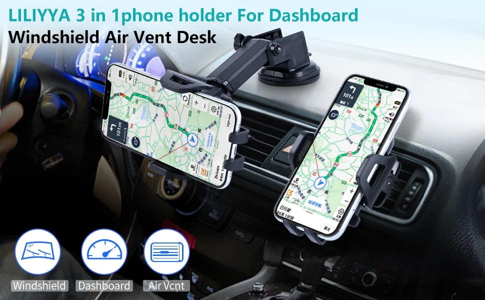Car Phone Holder Sucker Car Phone Mount Stand GPS Telefon Mobile Cell Support For iPhone 12 11 Pro Max X 7 8 Plus Huawei Xiaomi