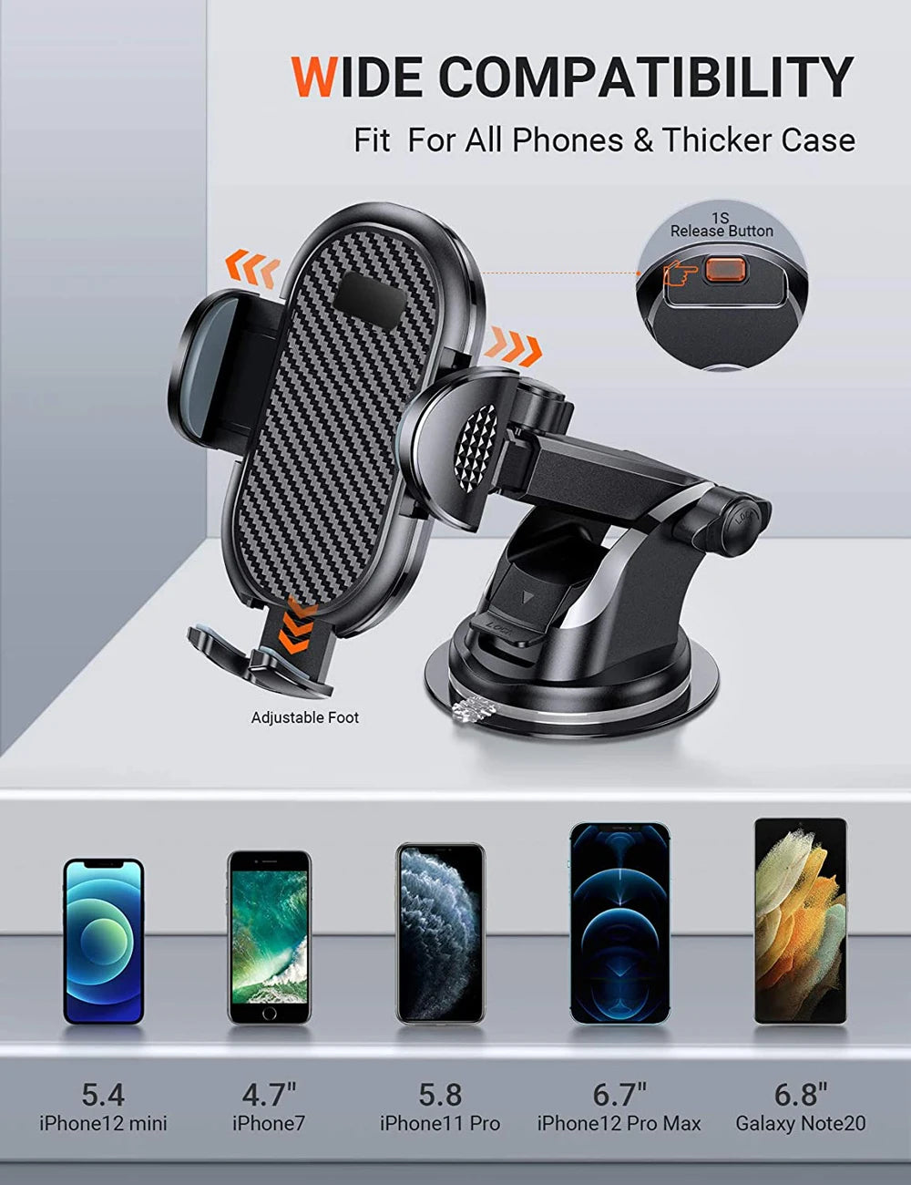 Car Phone Holder Sucker Car Phone Mount Stand GPS Telefon Mobile Cell Support For iPhone 12 11 Pro Max X 7 8 Plus Huawei Xiaomi