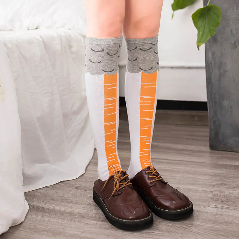 Funny Chicken Knee Socks for Spring and Autumn