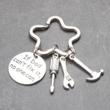 New Family Jewelry If Dad can`t fix it, no one can Man Father's Day Papa Birthday Party Charm Llaveros Gifts Tool Key Chains