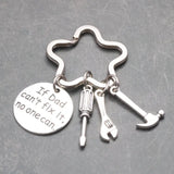 New Family Jewelry If Dad can`t fix it, no one can Man Father's Day Papa Birthday Party Charm Llaveros Gifts Tool Key Chains