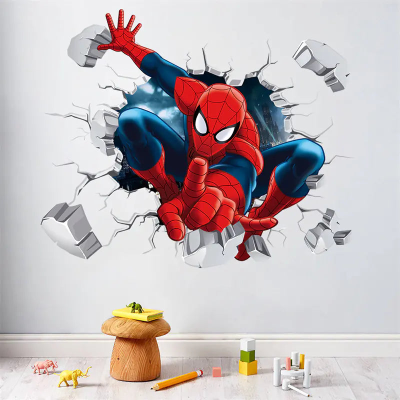 3D Spiderman Wall Sticker for Kids Room Decor