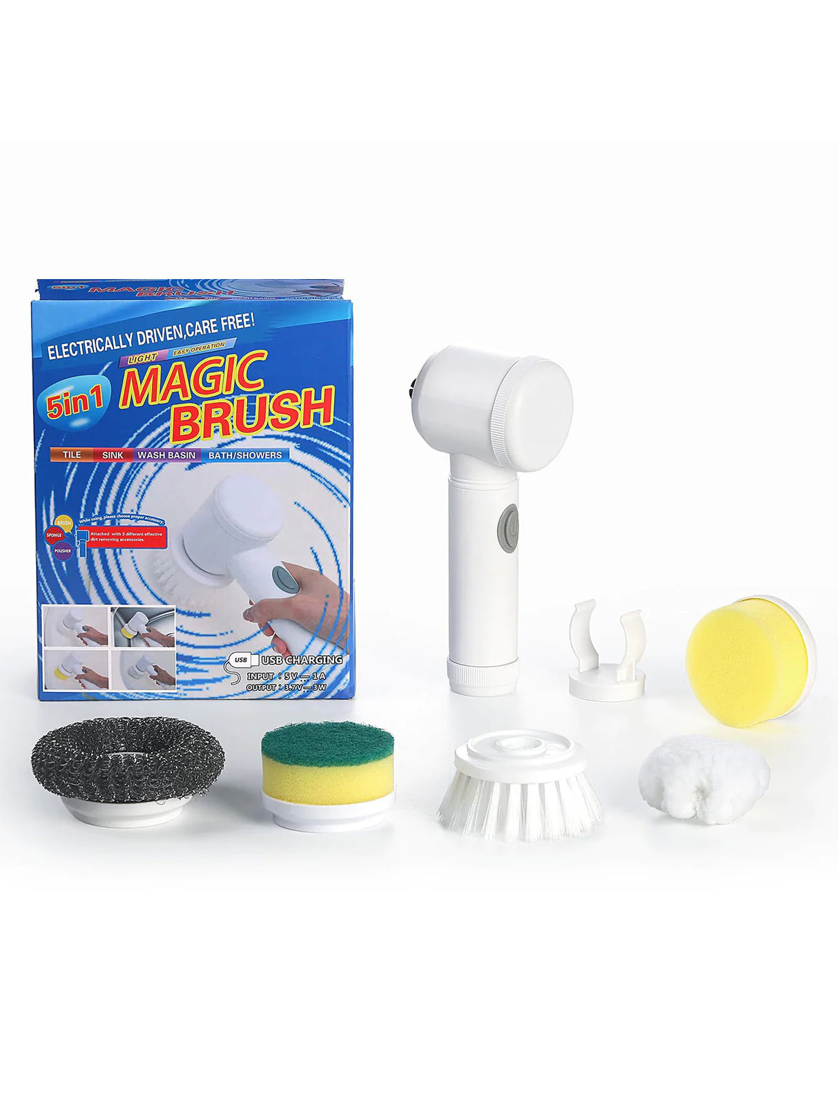 5 in 1 Magic Brush Electric Cleaning Scrubber
