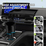 Car Cup Holder Expender Multi-Function Drink Holder with Food Table 360 Degree Adjustable Base Tray for Lunch Snack