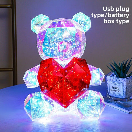 LED Glowing Bear Gift - Birthday, Valentine's & Mother's Day Present for Women, Premium Keepsake