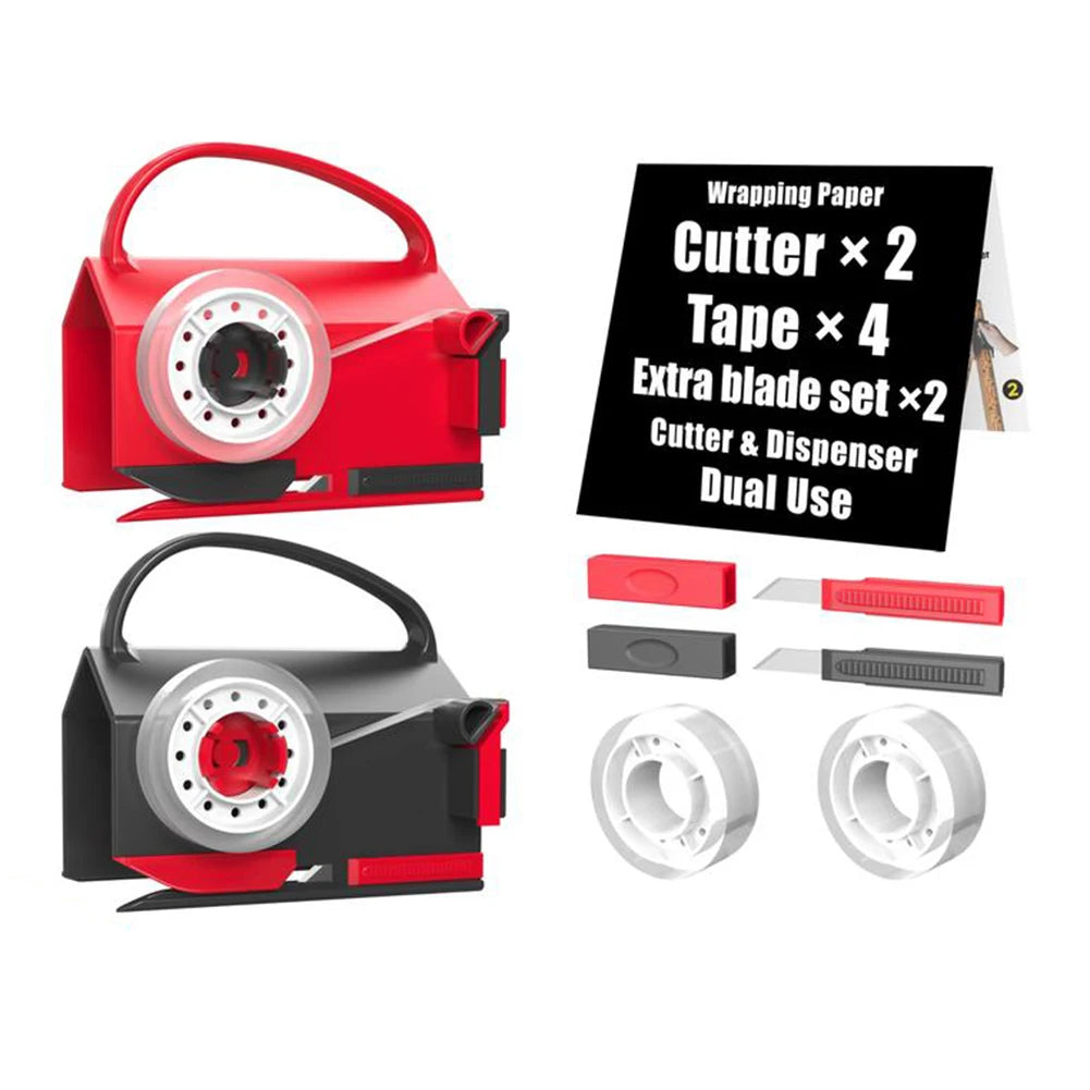 Gifts Wrapping Paper Cutter Tape Dispenser Christmas Holiday Present Boxs Wrapping Paper Cutter Tool DIY Packaging Cutting Tools