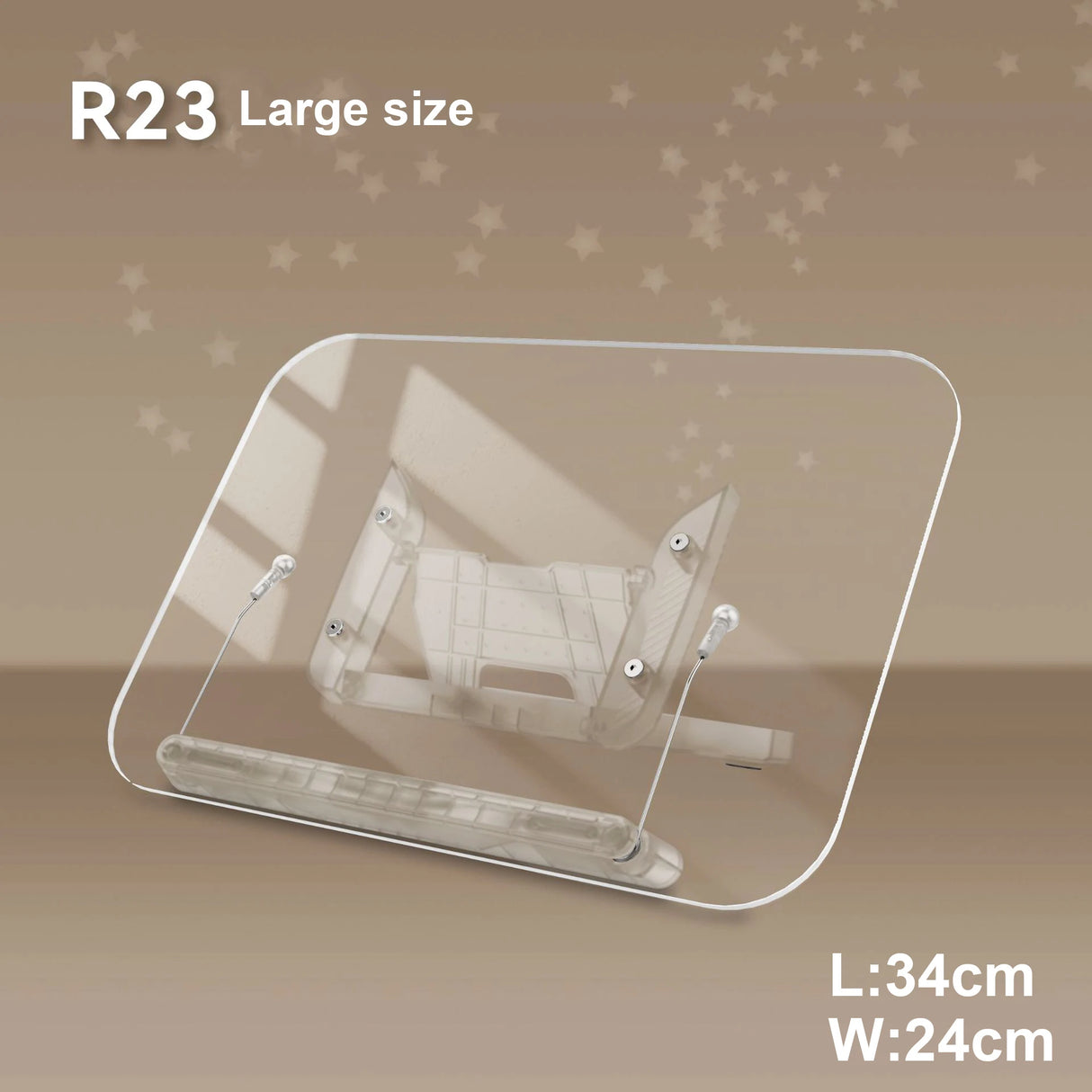 Book Stand for Reading, Adjustable Book Holder with 360° Swivel Base Foldable Stand Recipe Book Holder with Elastic Page Clips