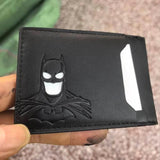 Leather Bat Wallet Personalized Superhero Mask Card Holder Bat ID Heroic Wallet Gift Unisex