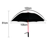 LED Light Up Umbrellas with Flashlight Handle, Clear, Black, Gray, Red