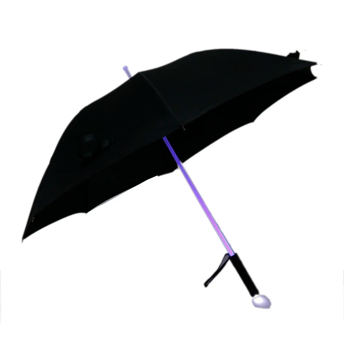 LED Light Up Umbrellas with Flashlight Handle, Clear, Black, Gray, Red