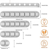 Cable Cord Wire Organizer Silicone USB Cable Winder Management Clips Self Adhesive for Mouse Keyboard Headset For iPhone Huawei