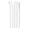 4/8Pcs Reusable Glass Straws Clear Glass Drinking Straws 8 Inch 8mm Tubes Juice Smoothie Tea Straws Glasses Straw Set for Drinks