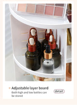 360 Degree Rotating Makeup Storage Box Rotating Layer Transparent Desktop Organizer Home Dresser Perfume Skin Care Shelf