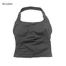 Impact Halter Top Push-Up Sports Bra Backless Design Yoga Tank Top Fitness Workout Activewear Gym Clothes Sports Bras