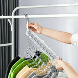 9 In 1 Clothes Hanger Household Plastic Multi-function Nine-hole Clothes Drying Horizontal Vertical Rotating Hanger 1Pc