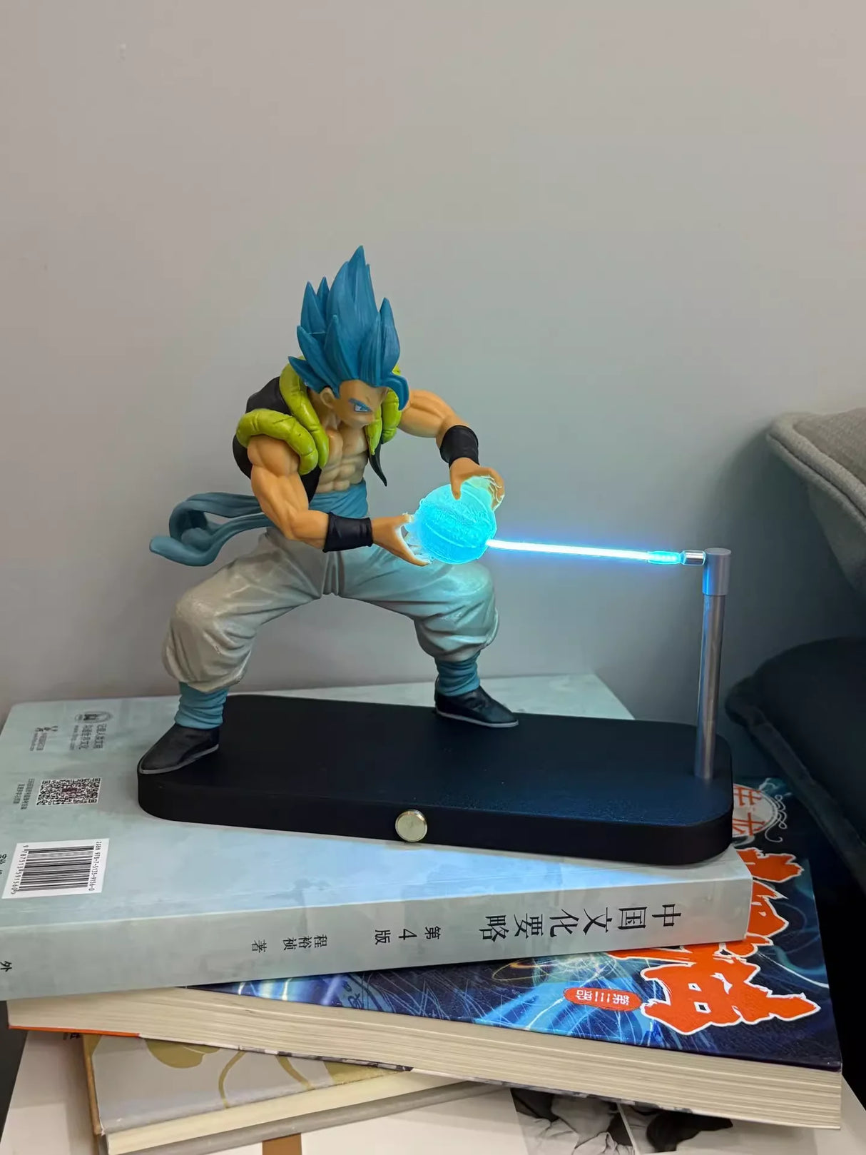 Gogeta Magnetic Energy Wave Night Light 12-Hour Battery Charging version Lamp Creative Ambient Light Gift Dragon Ball Super Lamp