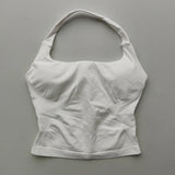 Impact Halter Top Push-Up Sports Bra Backless Design Yoga Tank Top Fitness Workout Activewear Gym Clothes Sports Bras