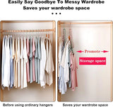 9 Holes Rotating Anti-Skid Folding Clothes Hanger Organizer with Multifunctional Space Saving Cascading Features for Wardrobe