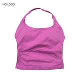 Impact Halter Top Push-Up Sports Bra Backless Design Yoga Tank Top Fitness Workout Activewear Gym Clothes Sports Bras