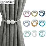 1Pc Magnets Curtains Clamps Curtain Holder Pompom Tieback Magnetic Clips Hanging Balls Tie Back Home Decor Curtain Accessories