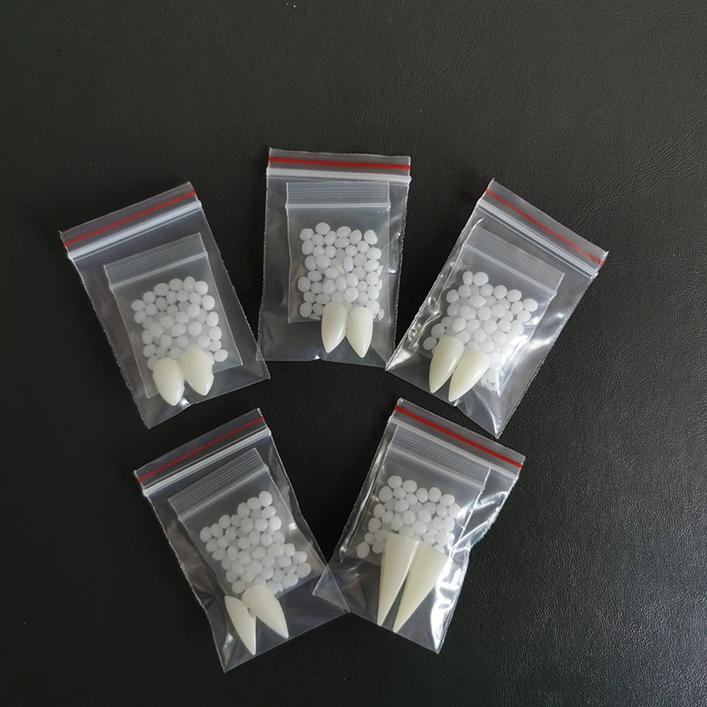 Halloween Decoration Vampire Teeth Fangs Dentures Props Halloween Cosplay Props False Fangs With Solid Glue Halloween Props