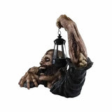 Halloween Zombie Crawling Horror Decor, Scary Led Lights Zombie Holding Lantern Outdoor Figurine Light