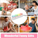 Keyboard Fidget Toy with LED Light Keyboard Fidget Keychain 4-in-1 Keyboard Decompression Button Stress Relief Fidget Gifts