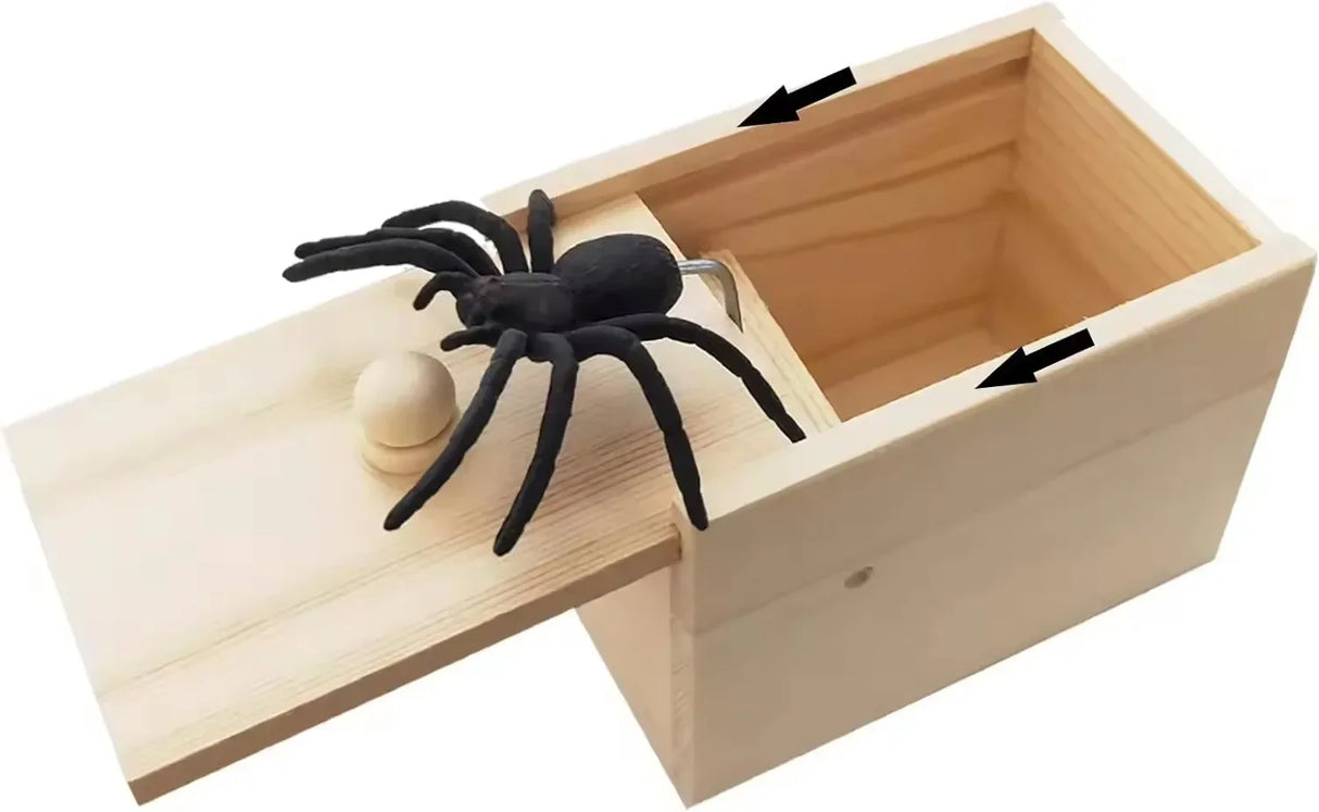 Funny Pop-Up Spider Scare Box - Desk Decor Gag Gift for Halloween, Christmas & Birthday, Novelty Office Toy & Home Decoration