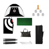 Golf Practice Tent Net  10x7ft Practice Net With Triturf Mat  Golf Hitting Aid For Backyard Home Sports Equipment Chipping Swing