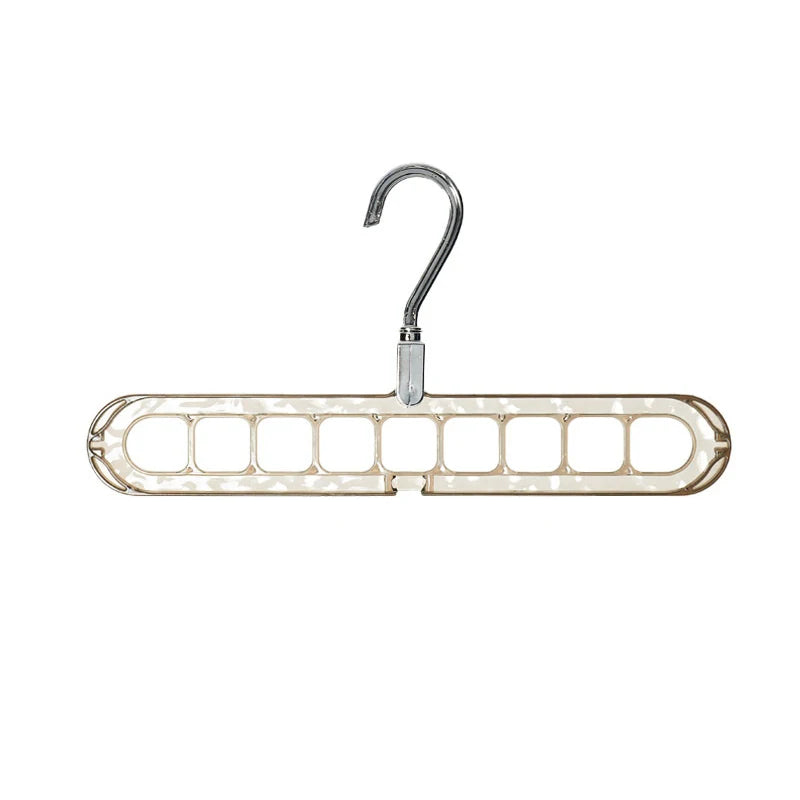 9 In 1 Clothes Hanger Household Plastic Multi-function Nine-hole Clothes Drying Horizontal Vertical Rotating Hanger 1Pc
