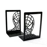 Handsome Spider Man Hollow Book Ends Heavy Duty Metal Bookend Office Desktop Book Rack Office supplies Bookshelf for Book Lovers