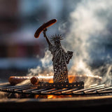 BBQ Accessory Portable Camping Hot Dog Grill Holder Rust-proof Sausage Stand Rack for Funny Bbq Heat-resistant Outdoor Sausage