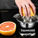 Manual Stainless Steel Lemon Orange Squeezer Citrus Juicer Hand Press with Bowl And Strainer for Fresh Juice Extraction